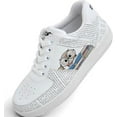 thumbnail image 4 of DOGO White Sneakers for Women - Handmade Women's Fashion Sneakers, Vegan Leather and Unique Design Dice Sneakers The Wise Owl Design, Size 9, 4 of 5