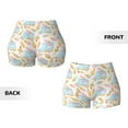 thumbnail image 5 of Lsque Icecream Truck Pattern High Waisted Biker Shorts for Women-Tummy Control Fitness Athletic Workout Running Yoga Gym Shorts,Moisture-Wicking-Medium, 5 of 9