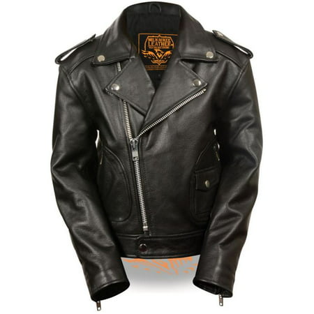 Milwaukee Leather Children's Biker Jacket w/Patch Pocket Styling Black ...