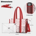 thumbnail image 5 of Teacher Tote Bag,Baseball Word Pattern Teacher Utility Tote Bag,Large Work Tote Bags for Women with Multiple Pockets,Top Zipper Closure,13.8x10.6x6.7 Inch, 5 of 5