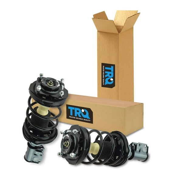 TRQ Front Strut & Coil Spring Assembly Set Driver & Passenger Sides Fits Select 00-03 Mazda Protege 02-03 Protege5