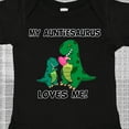 thumbnail image 4 of Inktastic My Auntiesaurus Loves Me Boys or Girls Baby Bodysuit, 4 of 5