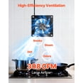 thumbnail image 2 of VEVOR 6 Inch Exhaust Fan, 308 CFM High Velocity Wall Mount Vent Fan with On/Off Control, Low Consumption, Portable Ventilation Extractor for Attic,Garage,Basement,Workshop,Kitchen, Chicken Coop,Black, 2 of 9