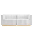 thumbnail image 3 of Modway Conjure Channel Tufted Performance Velvet Loveseat in Gold White, 3 of 10