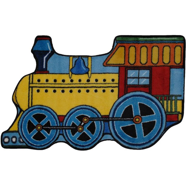 Train Rug 31x47", Made from 100 nylon By Fun Rugs