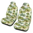 thumbnail image 2 of Haiem Green Hawaii Palms Printed Car Seat Covers Set of 2, Universal Fit Car Seat Covers,Protective Seat Covers,Comfortable Car Seat Covers, Easy Installation Seat Covers, 2 of 8