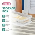 thumbnail image 3 of Sterilite 41 Quart Lightweight Under Bed Storage Box Container, 24 Pack, 3 of 12