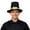 1-Black, variant on OOOUM Adult Pilgrim Hat Capotain Style Wide Brim Thanksgiving Ceremonial Headwear Classic Formal Event Accessory,One Size