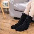thumbnail image 5 of Furry Leg Warmers over Knee High Fuzzy Socks Plush Slipper Stockings High Long Furry Leg Winter Home Sleeping Socks for Women Men,Style 1, 5 of 5