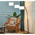 thumbnail image 3 of Modern Arc Floor Lamp With 3 Hanging Drum Shaped Lampshades Adjustable  Stylish For Living Room Bedroom, 3 of 6