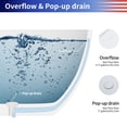 thumbnail image 4 of Rainlex 51" Freestanding Soaking Solid Surface Bathtub in White, 4 of 12