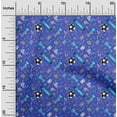 thumbnail image 2 of oneOone Cotton Cambric Medium Blue Fabric Sports Sewing Material Print Fabric By The Yard 56 Inch Wide, 2 of 4