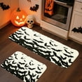thumbnail image 6 of 3PCS Door Mat, Halloween Welcome Door Rug, Kitchen Flannel Mat, Home Decor for Front Door,Kitchen, Bathroom, Black And White , Great Halloween Thanksgiving Day Gift for Family and Friends., 6 of 9