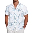 thumbnail image 2 of BUWTTER Casual Printed Shirt for Men Short Sleeve Button Down Comfortable Breathable Daily Wear Outdoor Beach Shirts White XXXXXL, 2 of 4