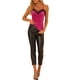thumbnail image 2 of Camiseta de tirantes de encaje de terciopelo para mujer Inspire Chic M Rosa Claro, 2 of 6