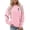 Pink, variant on Shark Print Women's Sweatshirt Long Sleeve Quote Crewneck Loose Fit Fall Casual Pullover Sweater Spring Tops