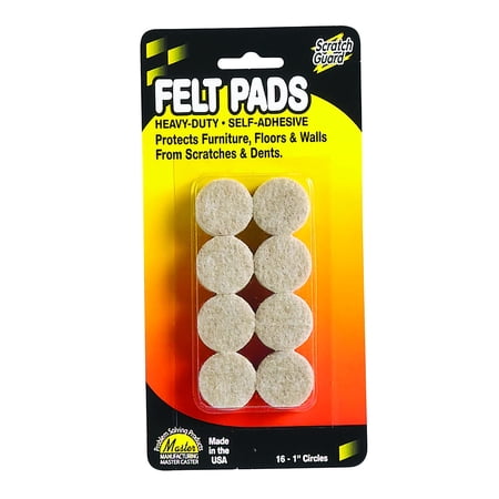 Felt Circles, Self-adhesive, Beige, 16/Pack