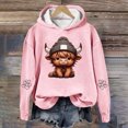 thumbnail image 2 of Women's Hoodies Sweatshirts Cow Print Western Shirt for Women Cozy Country Sweatshirt for Everyday Comfort Pink S, 2 of 3