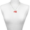 thumbnail image 2 of Delight Jewelry Acrylic Large Red Cheer Megaphone - Silvertone Class of 2026 Delicate Bar Necklace, 18.75", 2 of 4