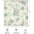 thumbnail image 5 of Newhomestyle Nautical Starfish Seashells Polyester Shower Curtain Set for Bathroom Decor 72x72 inch, 5 of 9