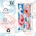 thumbnail image 4 of Small Stall 36"x72" Watercolor Floral Shower Curtain Set with Hooks,Blush and Teal Leaves Flowers Bathroom Curtain, Modern Minimalist Waterproof Bath Curtain for Bathroom Decor, 4 of 6