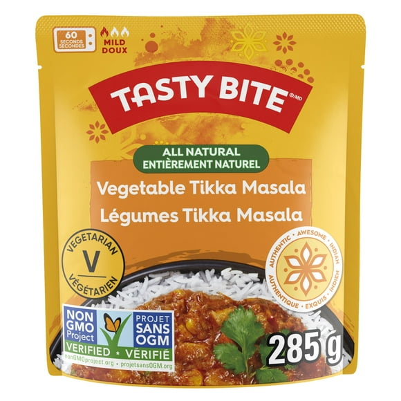 TASTY BITE TIKKA MAS - FRENCH Plat indien de Légumes Tikka Masala TASTY BITE entièrement naturel (285 g)