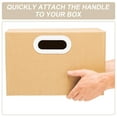 thumbnail image 3 of YSNOOWE 20Pcs Easy to Install Plastic Box Handles for Cardboard Boxes Timesaving White PP, 3 of 8