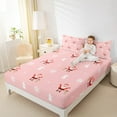 thumbnail image 4 of Castle Fairy Santa Claus 4 Pieces Queen Sheet Sets for Children,Festival Xmas Ultra Soft Flat Sheet,Christmas Snowflakes Queen Fitted Sheet,Super Cozy Room Decor, 4 of 7