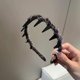 thumbnail image 3 of Diademas con dientes de leopardo, peine, aro de plástico, bandas para el cabello con dientes en forma de U, aro para el cabello con dientes ondulados, tazón de silicona de forma exquisita, 3 of 4