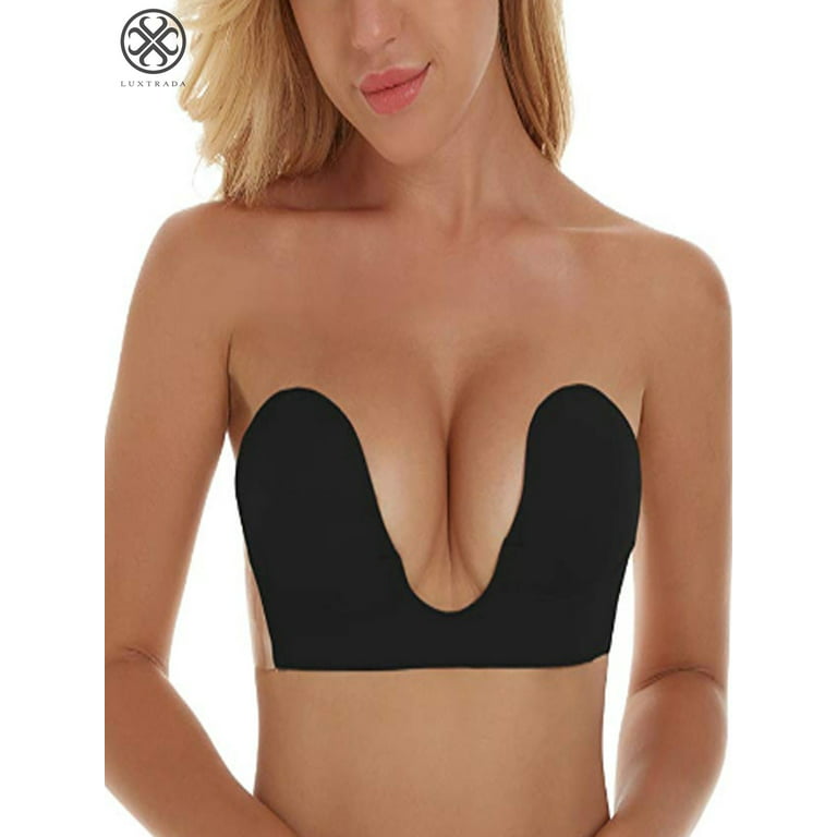 Invisible Push Up Bra Strapless Bra Sticky Silicone Deep U Cup C