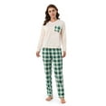 thumbnail image 1 of MintLimit Ensemble de Pyjama pour Femmes Manches Longues Ensemble de Pyjama Ample Doux 2 Pcs Vêtements de Nuit Vert m, 1 of 2