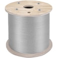 thumbnail image 1 of VEVOR Stainless Steel Cable Railing 1/8"x 500ft, Wire Rope 316 Marine Grade, Braided Aircraft Cable 1x19 Strands Construction for Deck,Rail,Balusters,Stair,Handrail,Porch,Fence VEVOR Stainless Steel Cable, 1 of 8