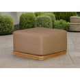 thumbnail image 5 of Pemberly Row Contemporary Outdoor Solid Teak Wood Ottoman in Light Brown, 5 of 5