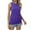 Purple, variant on DailyTrove Women's Ruched Side Sleeveless Tank - V-Neck Casual Top, Flattering for Daily & Outings
