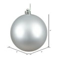 thumbnail image 2 of Vickerman 6" Silver Matte Ball Ornament, 4 per Bag, 2 of 5