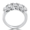 thumbnail image 2 of Pompeii 1 1/2ct Five Stone Trellis Diamond Wedding Ring 14K White Gold (H/I,I2-I3), 2 of 4