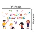 thumbnail image 3 of DAYCARE - Removable Kids Playroom Crayon Doodle Art Decor Multicolored Children Drawings Design Vinyl Wall Decal - Daycare Personalized Name Lettering Art Adhesive Decoration Wall Sticker 14" x 10", 3 of 3