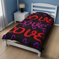 thumbnail image 3 of Love, Jolie Couverture en Velours Peluche (Rose & Rouge) par The M.O.G, 3 of 8