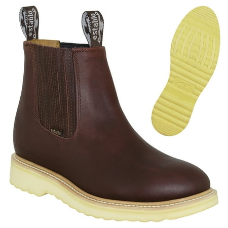 

Men s Work Boots Ankle honey Genuine Leather Establo Botin de trabajo Establo para Hombre