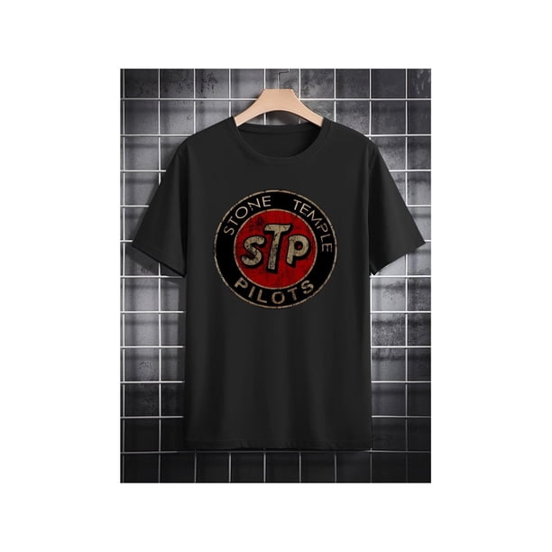Men'S Casual Crew Neck T-Shirt, Stone Temple Pilots Print, 100% cotton Knit Fabric, Slight Stretch, Regular Fit, Summer Top, 180gsm - Gift for Men