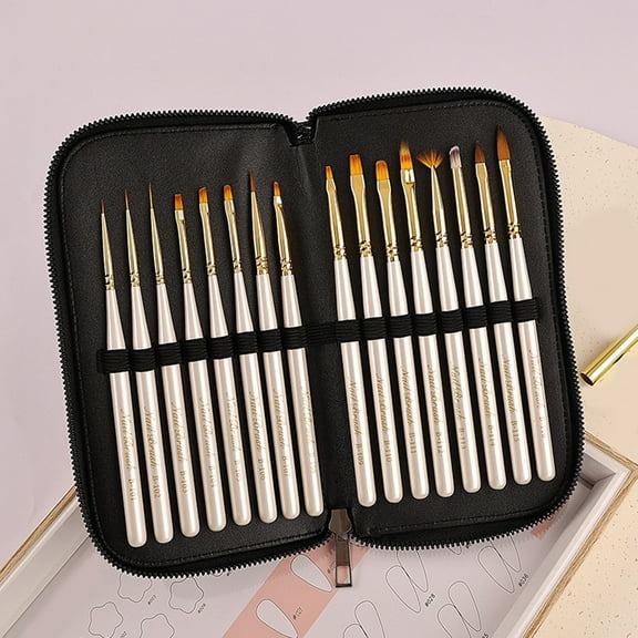 dianhelloya Nail Art Supplies Nail Art Pen Flexible Nib Non-shedding Nylon Wool Soft Bristles DIY with Lid UV Gel Painting Drawing Smudge Brush Nail Supplies