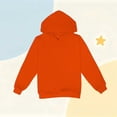 thumbnail image 3 of Kids Hoodie Long-Sleeve Hooded Sweatshirt Lightweight, Comfortable Pullover Hoodie for Boys and Girls,9-12 Months,Orange, 3 of 6