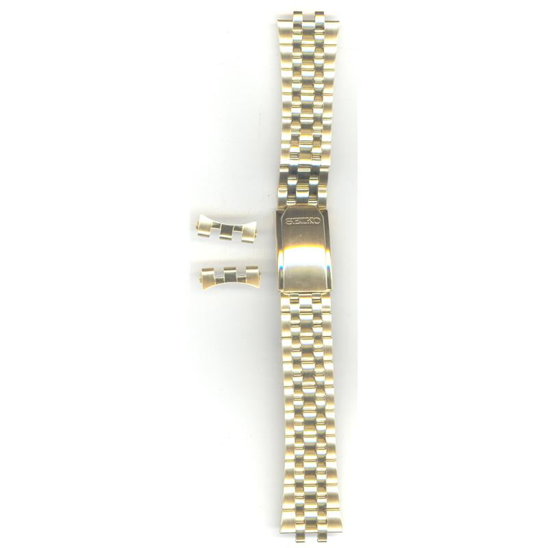Seiko Watchband 18mm Gold Tone Stainless Steel Metal part #AU00058N -  