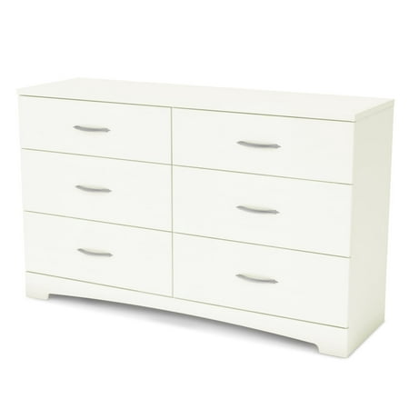 South Shore Step One 6-Drawer Double Dresser - Pure White
