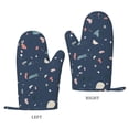 thumbnail image 2 of ZNDUO Kitchen Oven Gloves, Durable Heat Resistant Oven Gloves with Quilted Liner Non-Slip Textured Grip Perfect for BBQ, Baking, Cooking and Grilling, Blue Terrazzo Abstract, 2 of 8