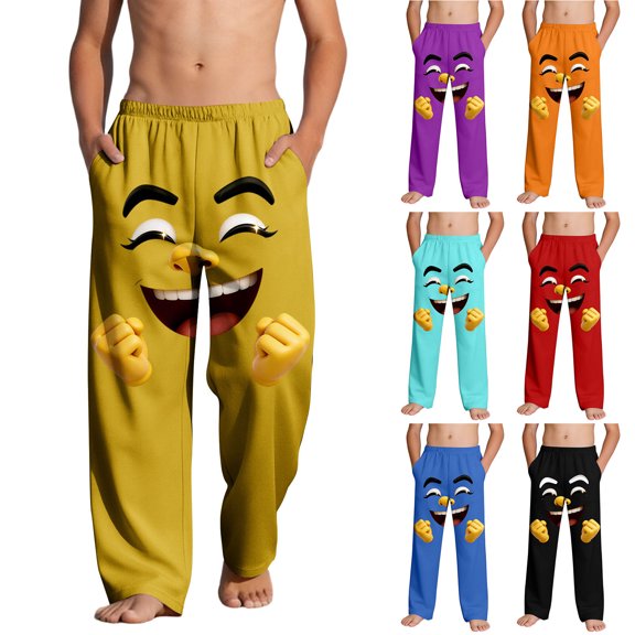 Nilvkv Boys Cargo Pants, Boys Pants, Cuffed Joggers with Letter Print, Elastic Waist and Side Pockets, ready for Everyday Casual Red 12-13 Years