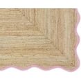 thumbnail image 2 of KLAVATE Natural Jute Hand Braided Scalloped Wave Edge Farmhouse Jute Rug, 2 of 5