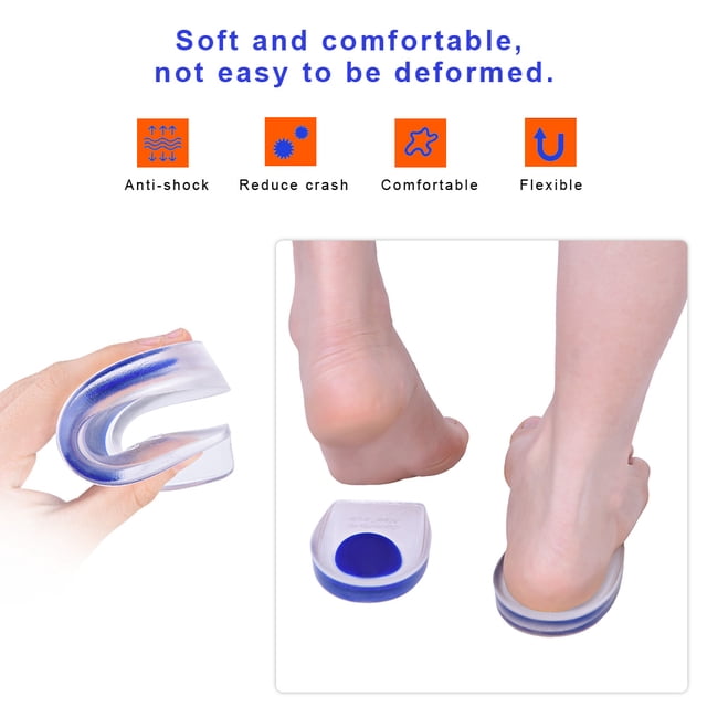 Plantillas de silicona, plantillas de gel de silicona, plantillas de elevación de talón, plantillas de silicona para hombres, grado profesional
