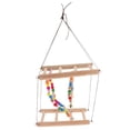 thumbnail image 2 of Juego de juguetes para pájaros, escalera de madera, hamaca cálida para invierno, cama nido, loro, , Cuerda Zulema Bird Parrot Columpio de madera, 2 of 8
