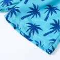 thumbnail image 3 of Ticikt Boys Swim Trunks Swimwear Bathing Suits Swim Shorts Hawaii Holiday Beach Floral Pants with Hat Set,Color:Sky Blue,Size:1-2 Years, 3 of 5